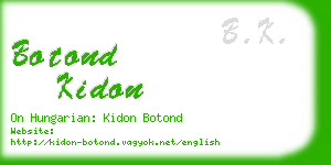 botond kidon business card